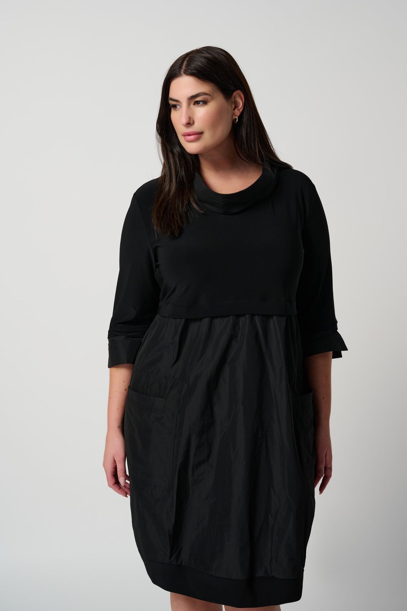 Stand Collar Cocoon Dress