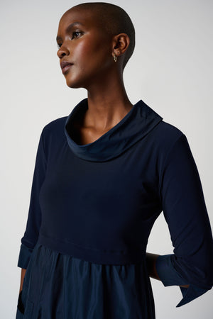 Stand Collar Cocoon Dress