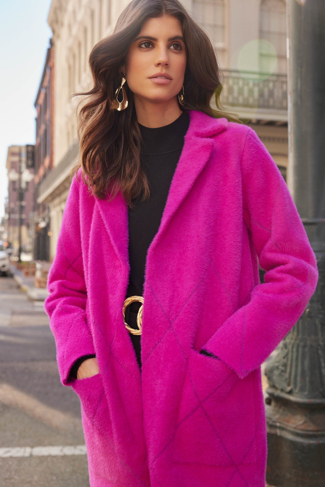 Notched Collar Coat