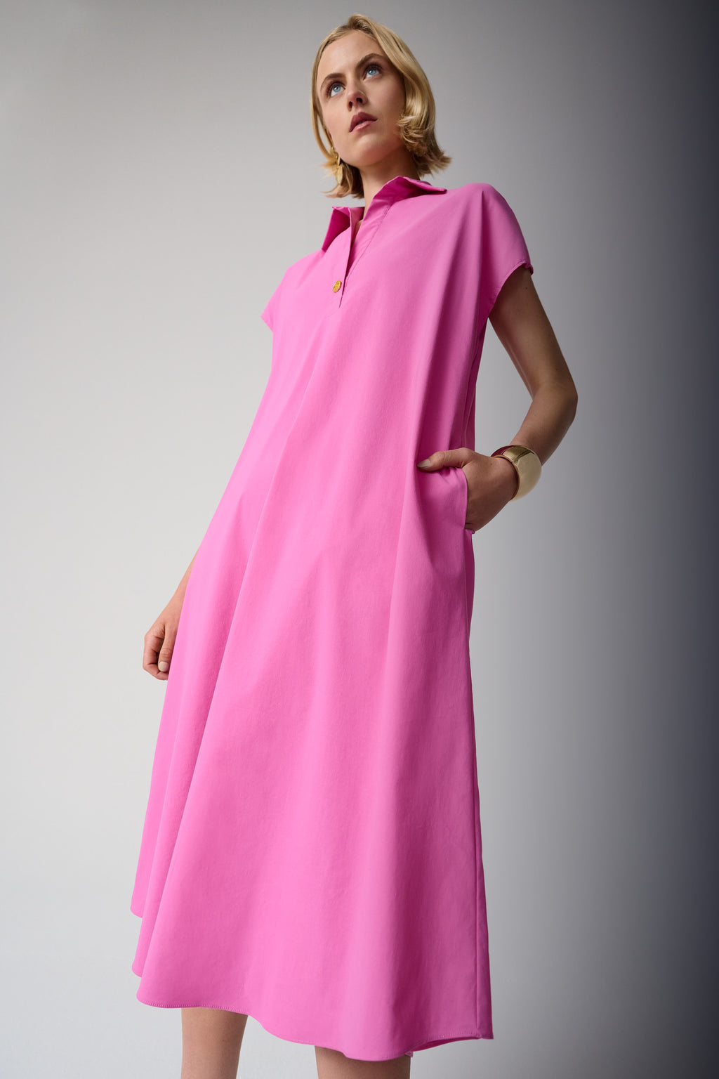 Joseph Ribkoff Pink Shirt Dress (Long)