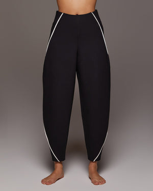 CRESENT PANT BLACK IVORY