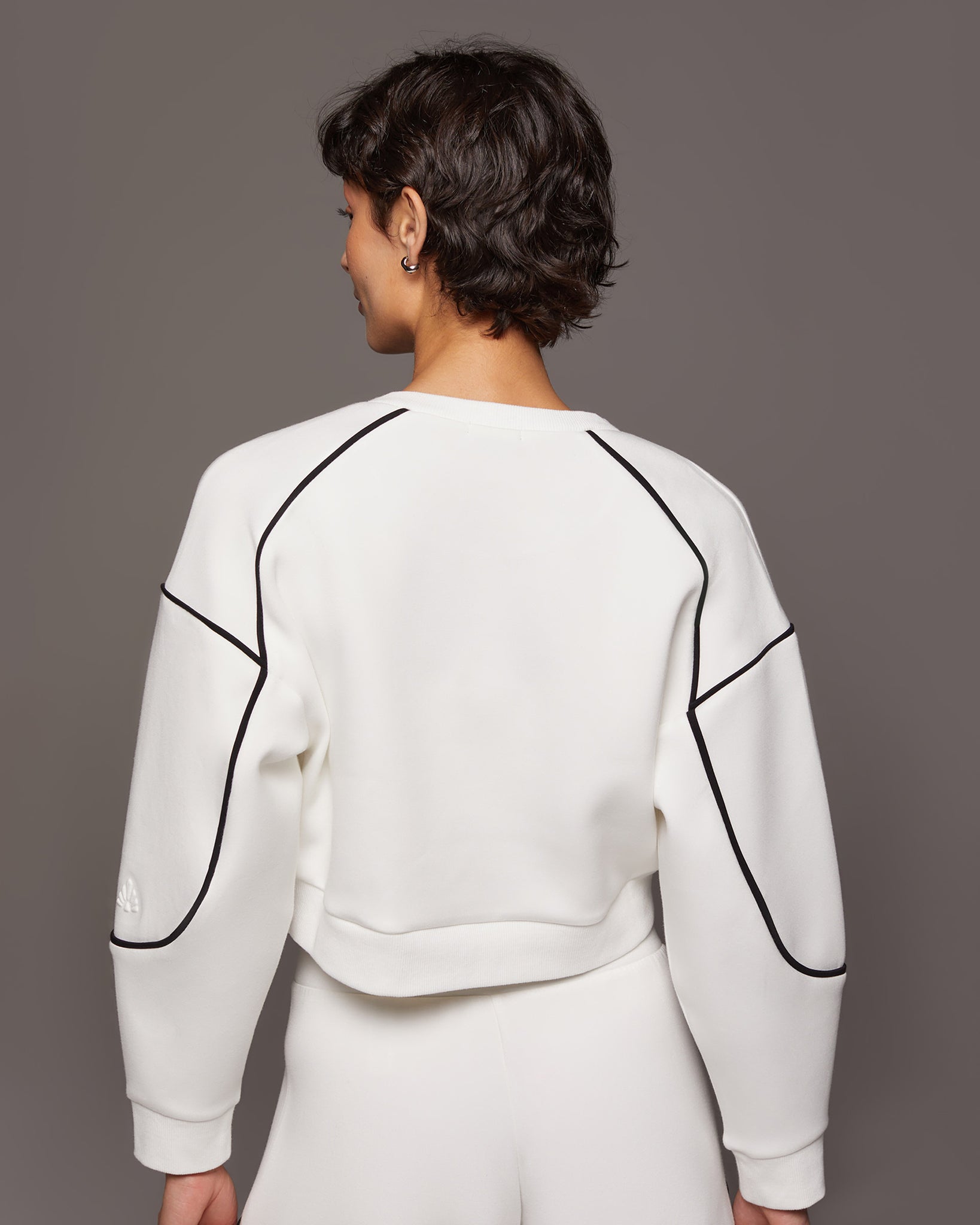 CRESENT SWEATSHIRT IVORY BLACK