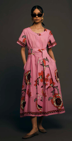 MILVA Floral Pink Dress