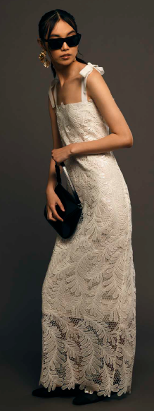 MILVA White Sleeveless Lace Dress