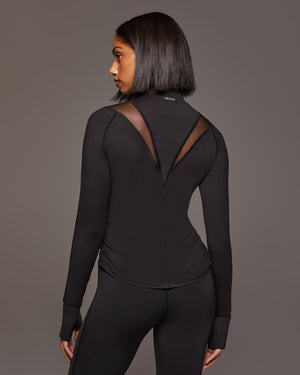 Peak Long Sleeve Top - Black