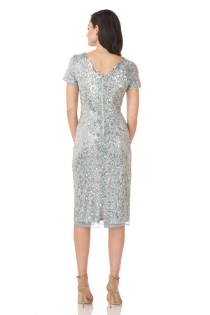 Short Sleeve Sequin Cocktail