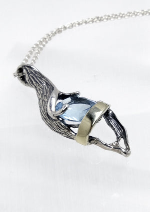 Blue Topaz CZ Pendant