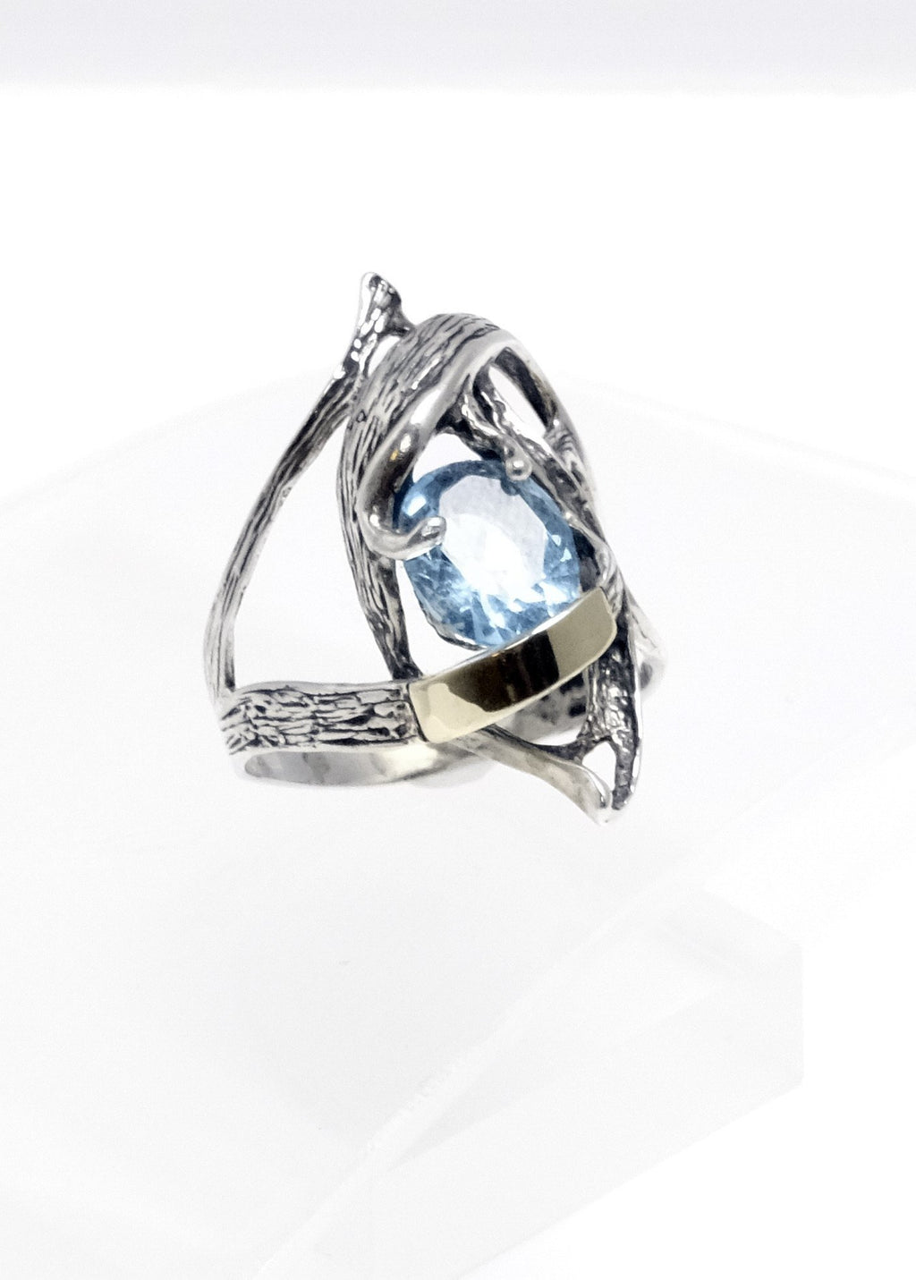 Blue Topaz CZ Ring