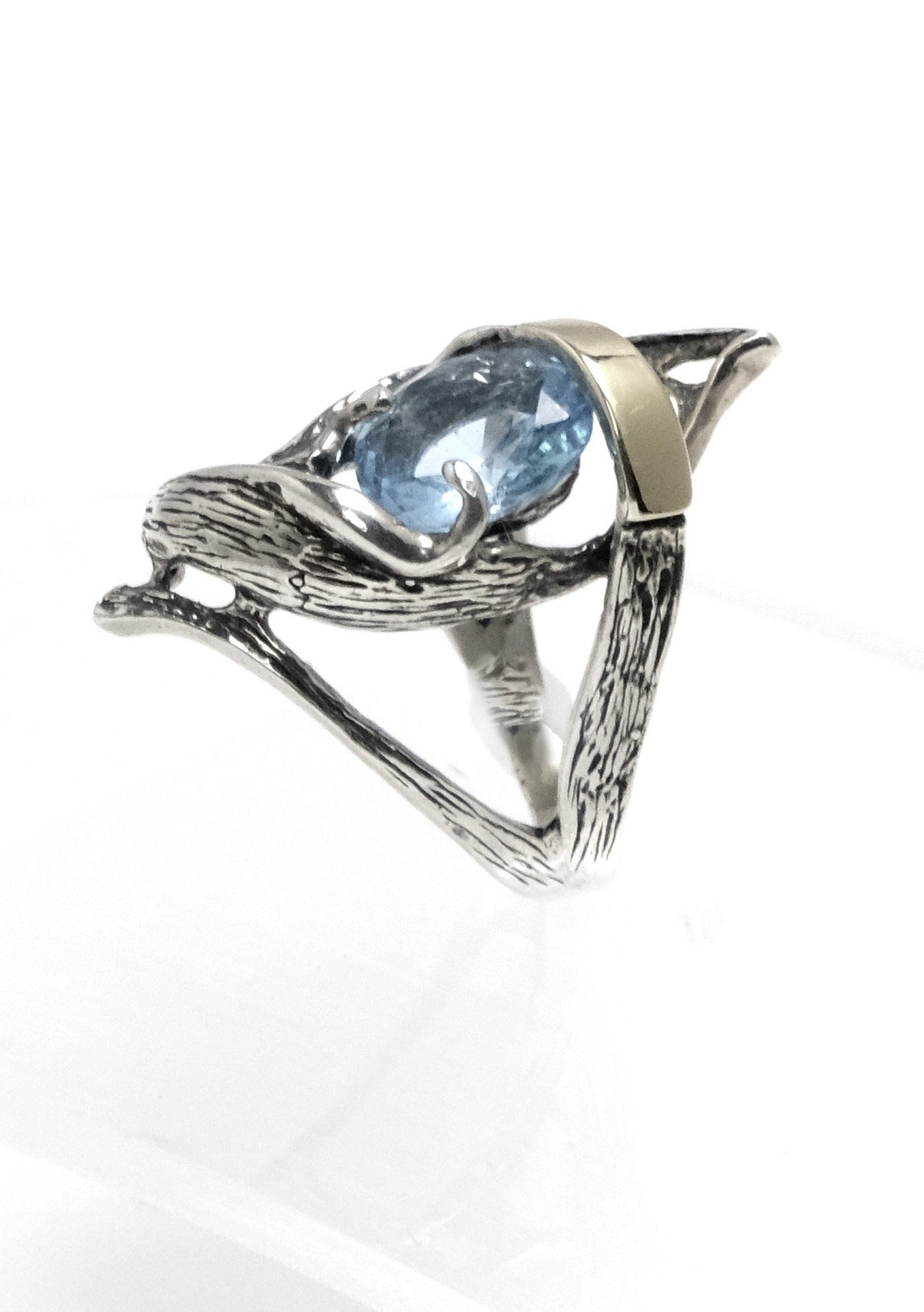 Blue Topaz CZ Ring