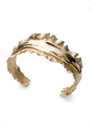 Gold Polished Ribbon Bangle