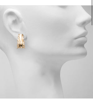 24 Kt Gold Plated Ribbon Earrings