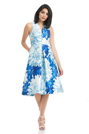 ELLIOTT PLEATED MIDI DRESS