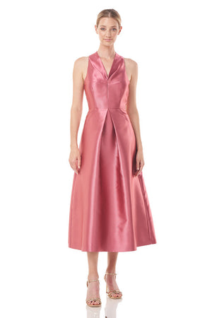 ELLIOTT PLEATED T-LENGTH DRESS